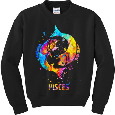 Pisces Zodiac Sign Kids Sweatshirt