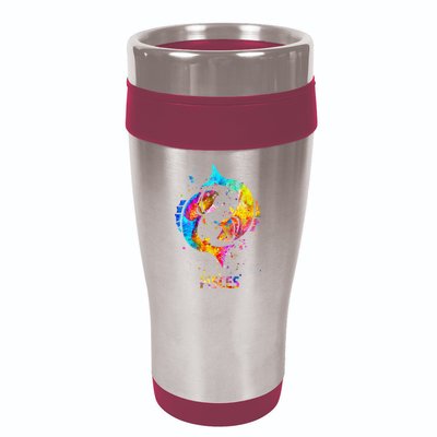Pisces Zodiac Sign 16oz Travel Tumbler