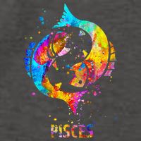 Pisces Zodiac Sign Vector Backpack