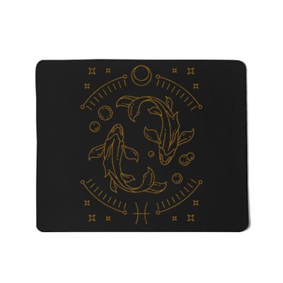 Pisces Zodiac Symbol Astrology Fish Water Sign Mousepad