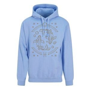 Pisces Zodiac Symbol Astrology Fish Water Sign Unisex Surf Hoodie