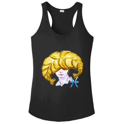 Pisces Zodiac Sign Watercolor Illustration Ladies PosiCharge Competitor Racerback Tank