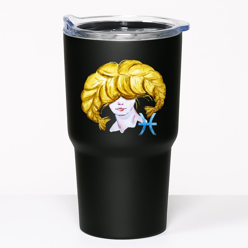 Pisces Zodiac Sign Watercolor Illustration Tumbler