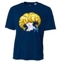 Pisces Zodiac Sign Watercolor Illustration Cooling Performance Crew T-Shirt