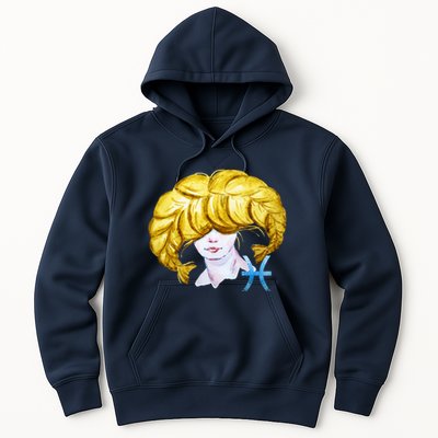 Pisces Zodiac Sign Watercolor Illustration Hoodie
