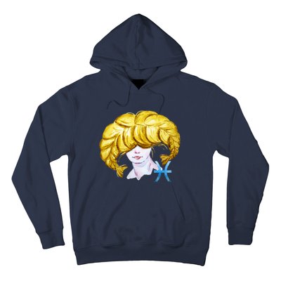 Pisces Zodiac Sign Watercolor Illustration Hoodie