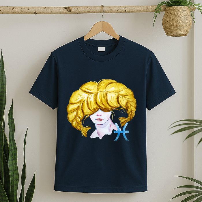 Pisces Zodiac Sign Watercolor Illustration T-Shirt