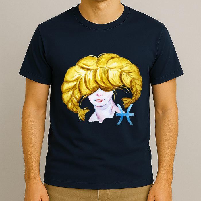 Pisces Zodiac Sign Watercolor Illustration T-Shirt