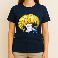 Pisces Zodiac Sign Watercolor Illustration T-Shirt