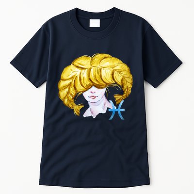 Pisces Zodiac Sign Watercolor Illustration Tall T-Shirt