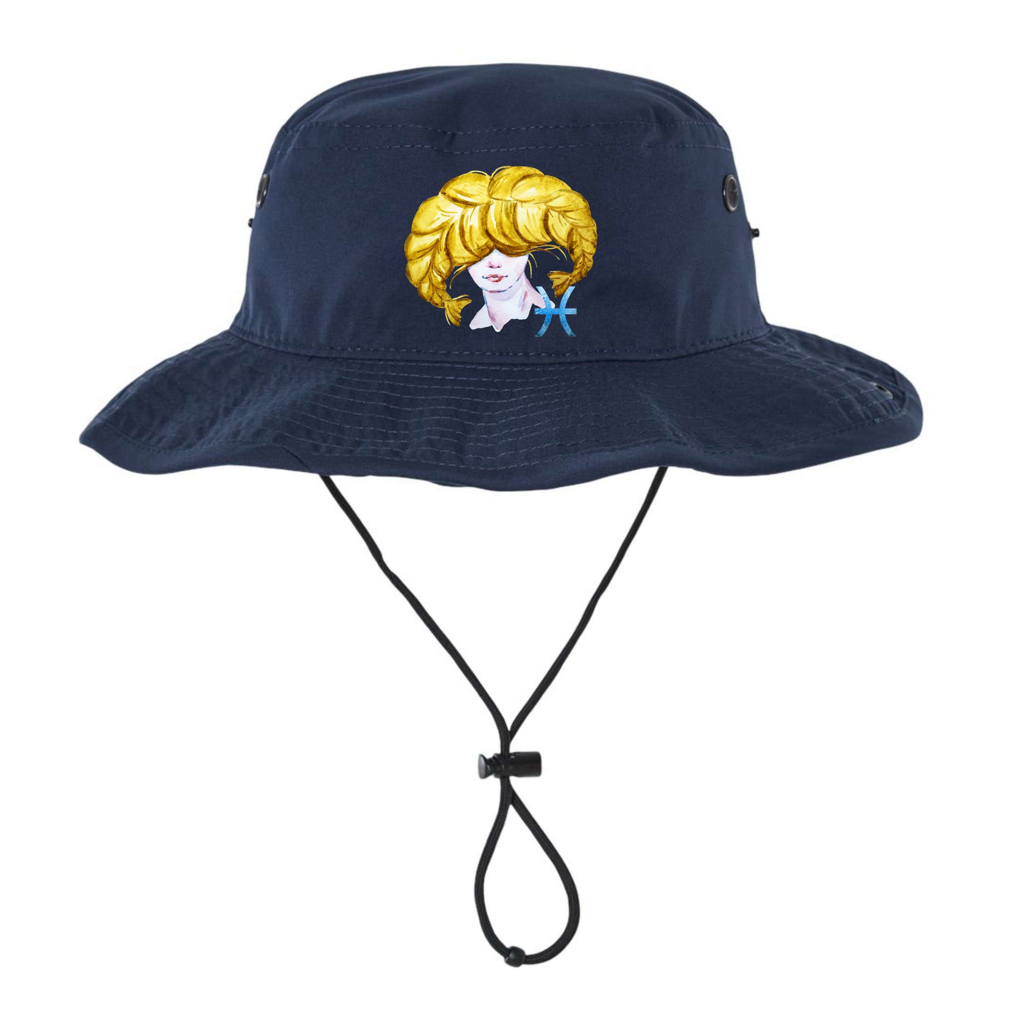 Pisces Zodiac Sign Watercolor Illustration Bucket Hat