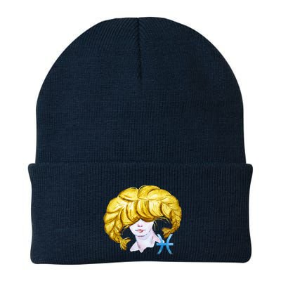 Pisces Zodiac Sign Watercolor Illustration Beanie