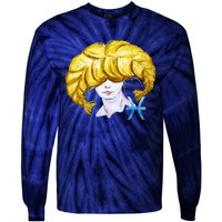 Pisces Zodiac Sign Watercolor Illustration Tie-Dye Long Sleeve Shirt