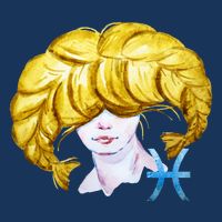 Pisces Zodiac Sign Watercolor Illustration Visor