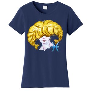 Pisces Zodiac Sign Watercolor Illustration Women's T-Shirt