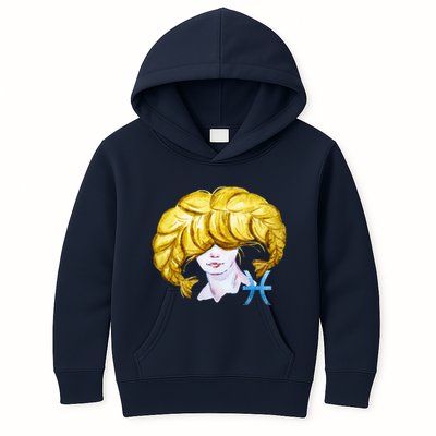 Pisces Zodiac Sign Watercolor Illustration Kids Hoodie