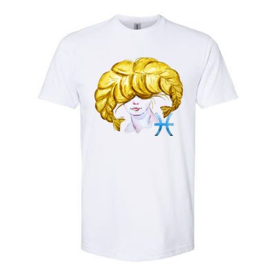 Pisces Zodiac Sign Watercolor Illustration Softstyle® CVC T-Shirt