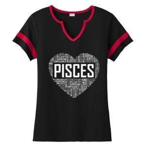 Pisces Zodiac Traits Horoscope Astrology Sign Gift Heart Funny Gift Ladies Halftime Notch Neck Tee