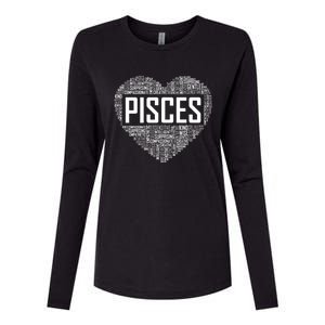 Pisces Zodiac Traits Horoscope Astrology Sign Gift Heart Funny Gift Womens Cotton Relaxed Long Sleeve T-Shirt