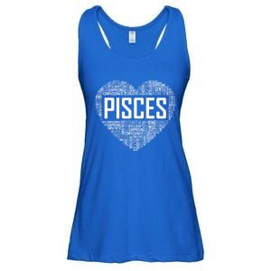 Pisces Zodiac Traits Horoscope Astrology Sign Gift Heart Funny Gift Ladies Essential Flowy Tank