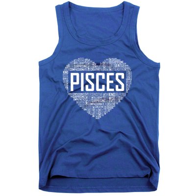 Pisces Zodiac Traits Horoscope Astrology Sign Gift Heart Funny Gift Tank Top