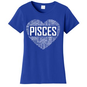 Pisces Zodiac Traits Horoscope Astrology Sign Gift Heart Funny Gift Women's T-Shirt