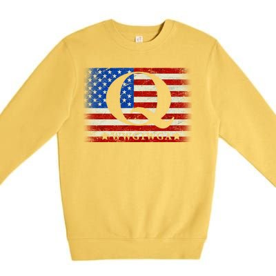 Q-anon  WWG1WGA Where We Go One We Go All Premium Crewneck Sweatshirt