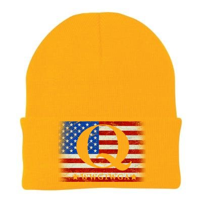 Q-anon  WWG1WGA Where We Go One We Go All Knit Cap Winter Beanie