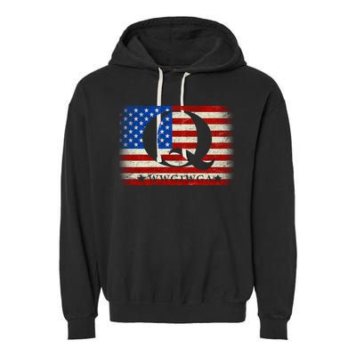 Q-anon  WWG1WGA Where We Go One We Go All Garment-Dyed Fleece Hoodie
