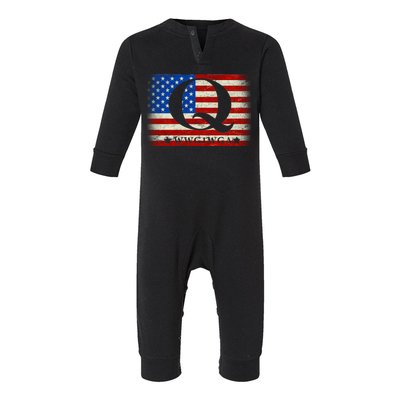 Q-anon  WWG1WGA Where We Go One We Go All Infant Fleece One Piece