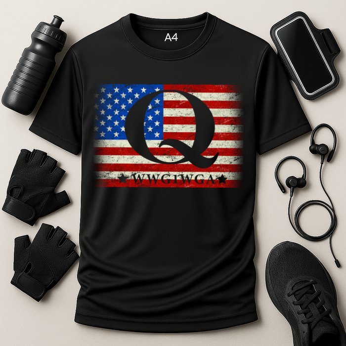 Q-anon  WWG1WGA Where We Go One We Go All Performance Shirt