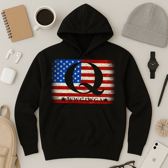 Q-anon  WWG1WGA Where We Go One We Go All Hoodie