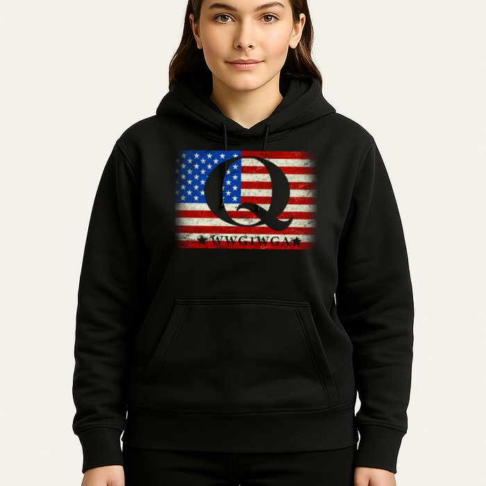 Q-anon  WWG1WGA Where We Go One We Go All Hoodie