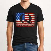 Q-anon  WWG1WGA Where We Go One We Go All V-Neck T-Shirt