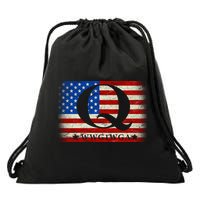 Q-anon  WWG1WGA Where We Go One We Go All Drawstring Bag