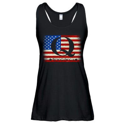 Q-anon  WWG1WGA Where We Go One We Go All Ladies Essential Flowy Tank