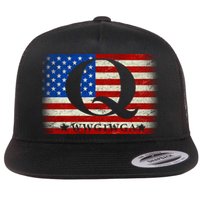 Q-anon  WWG1WGA Where We Go One We Go All Flat Bill Trucker Hat