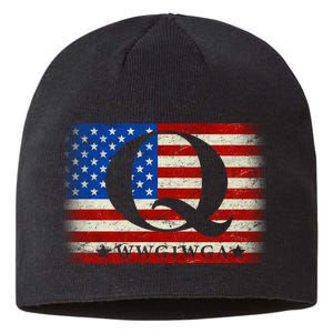 Q-anon  WWG1WGA Where We Go One We Go All Sustainable Beanie