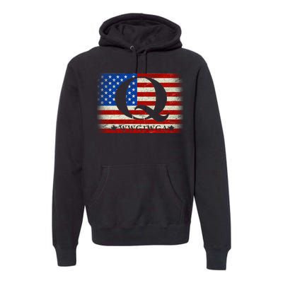 Q-anon  WWG1WGA Where We Go One We Go All Premium Hoodie