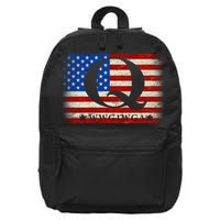 Q-anon  WWG1WGA Where We Go One We Go All 16 in Basic Backpack