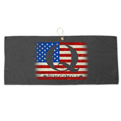 Q-anon  WWG1WGA Where We Go One We Go All Large Microfiber Waffle Golf Towel