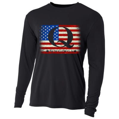 Q-anon  WWG1WGA Where We Go One We Go All Cooling Performance Long Sleeve Crew