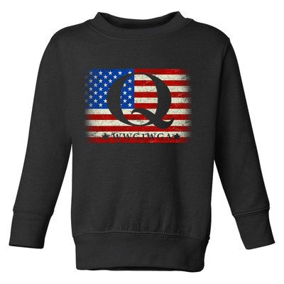 Q-anon  WWG1WGA Where We Go One We Go All Toddler Sweatshirt