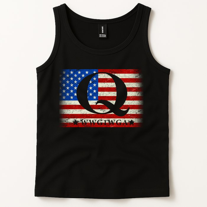 Q-anon  WWG1WGA Where We Go One We Go All Tank Top
