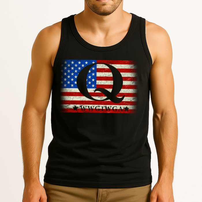 Q-anon  WWG1WGA Where We Go One We Go All Tank Top