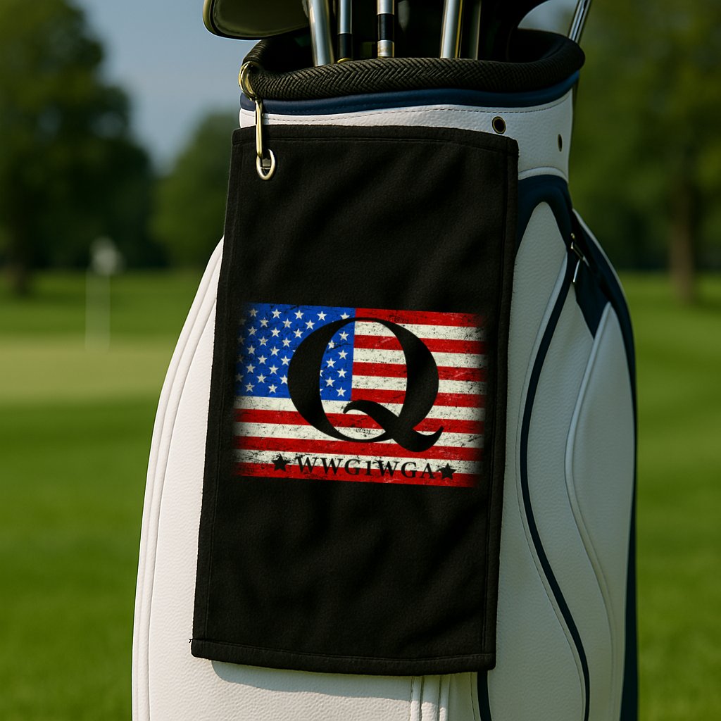 Q-anon  WWG1WGA Where We Go One We Go All Golf Towel