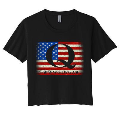 Q-anon  WWG1WGA Where We Go One We Go All Crop Top