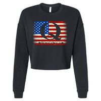 Q-anon  WWG1WGA Where We Go One We Go All Cropped Pullover Crew