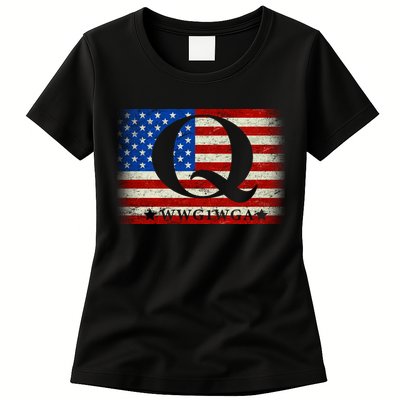 Q-anon  WWG1WGA Where We Go One We Go All Womens T-Shirt