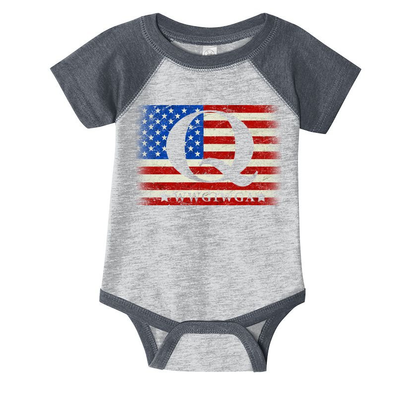 Q-anon  WWG1WGA Where We Go One We Go All Infant Baby Jersey Bodysuit